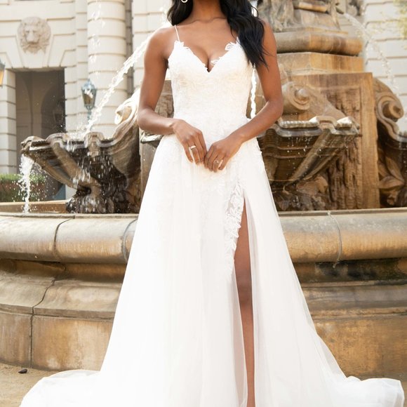 WHITE BRIDIAL WEDDING PARTY EVENING FOMAL open back DRESS...